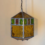Load image into Gallery viewer, KEPT London Stock Stained glass hexagonal pendant light
