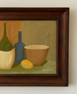 Load image into Gallery viewer, KEPT London Stock Still life with bottles and bowl, signed I. Körner
