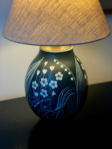 KEPT London Stoneware floral lamp, Hertha Bengtson (1917–1993)