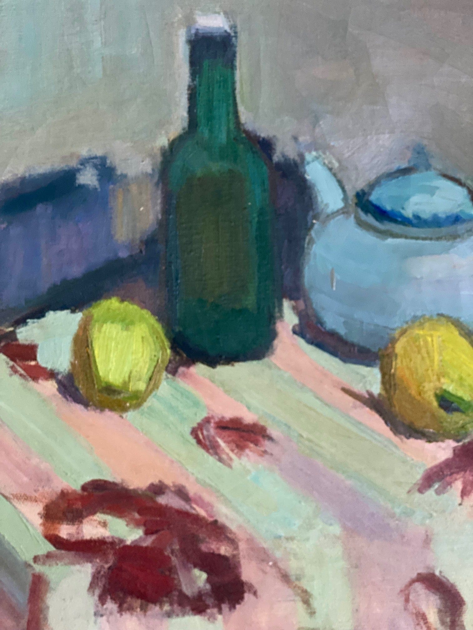 KEPT London Stock Striped tablecloth still life, by Bertil Brolin