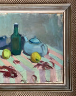 Load image into Gallery viewer, KEPT London Stock Striped tablecloth still life, by Bertil Brolin
