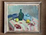 Load image into Gallery viewer, KEPT London Stock Striped tablecloth still life, by Bertil Brolin
