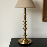 Load image into Gallery viewer, KEPT London Stock Tall bobbin brass lamp
