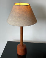 Load image into Gallery viewer, KEPT London Stock Teak table lamp
