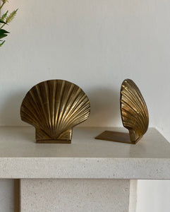 KEPT London Stock Textured brass shell bookends