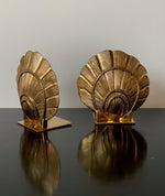 Load image into Gallery viewer, KEPT London Stock Textured brass shell bookends, pair
