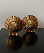 Load image into Gallery viewer, KEPT London Stock Textured brass shell bookends, pair
