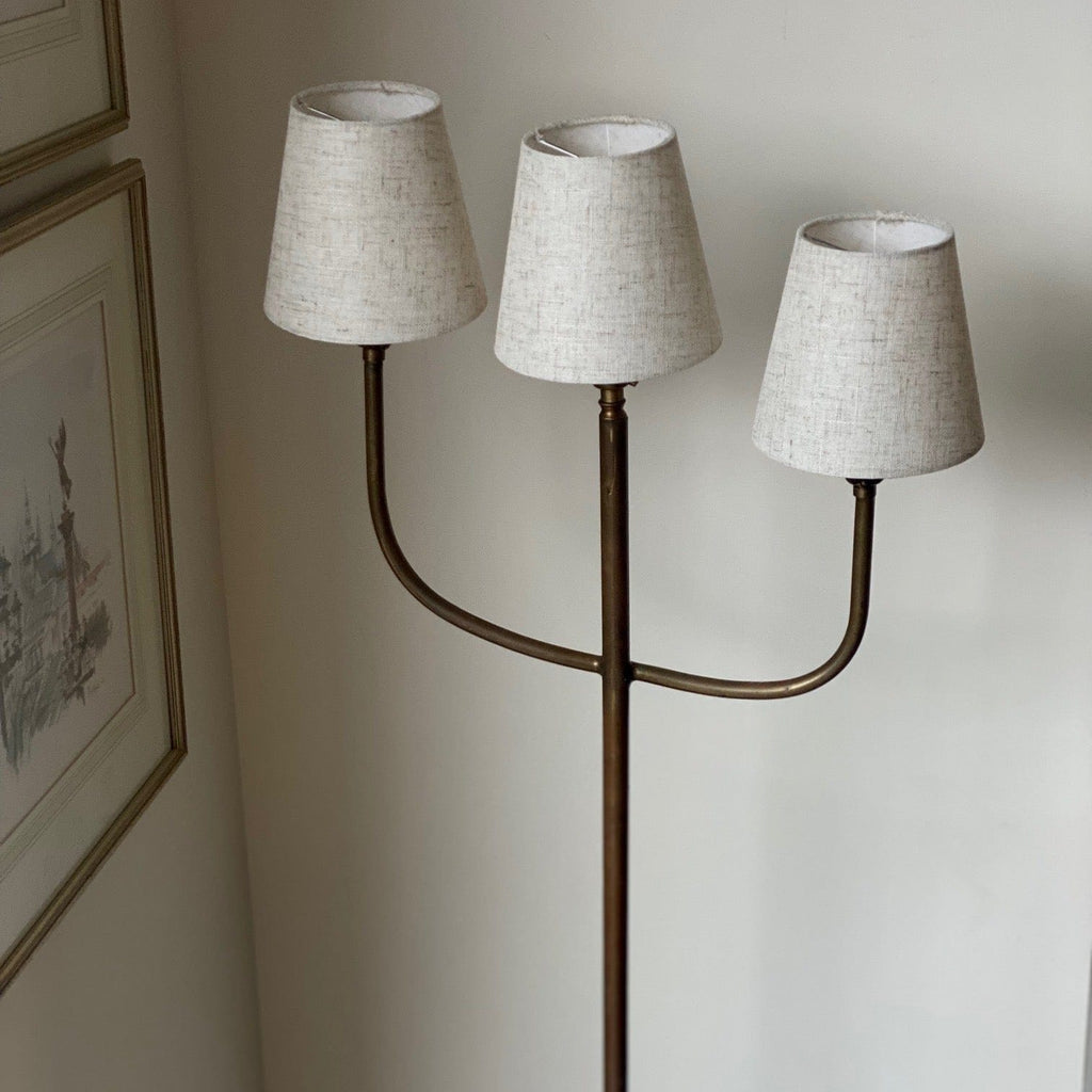 KEPT London Stock Three arm brass floor lamp