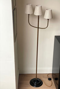 KEPT London Stock Three arm brass floor lamp