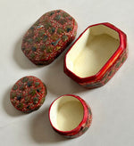 Load image into Gallery viewer, KEPT London Stock Three Kashmiri red lacquer pots
