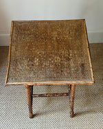 Load image into Gallery viewer, KEPT London Stock Tiger bamboo and woven top table
