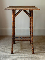 Load image into Gallery viewer, KEPT London Stock Tiger bamboo and woven top table
