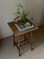 Load image into Gallery viewer, KEPT London Stock Tiger bamboo and woven top table

