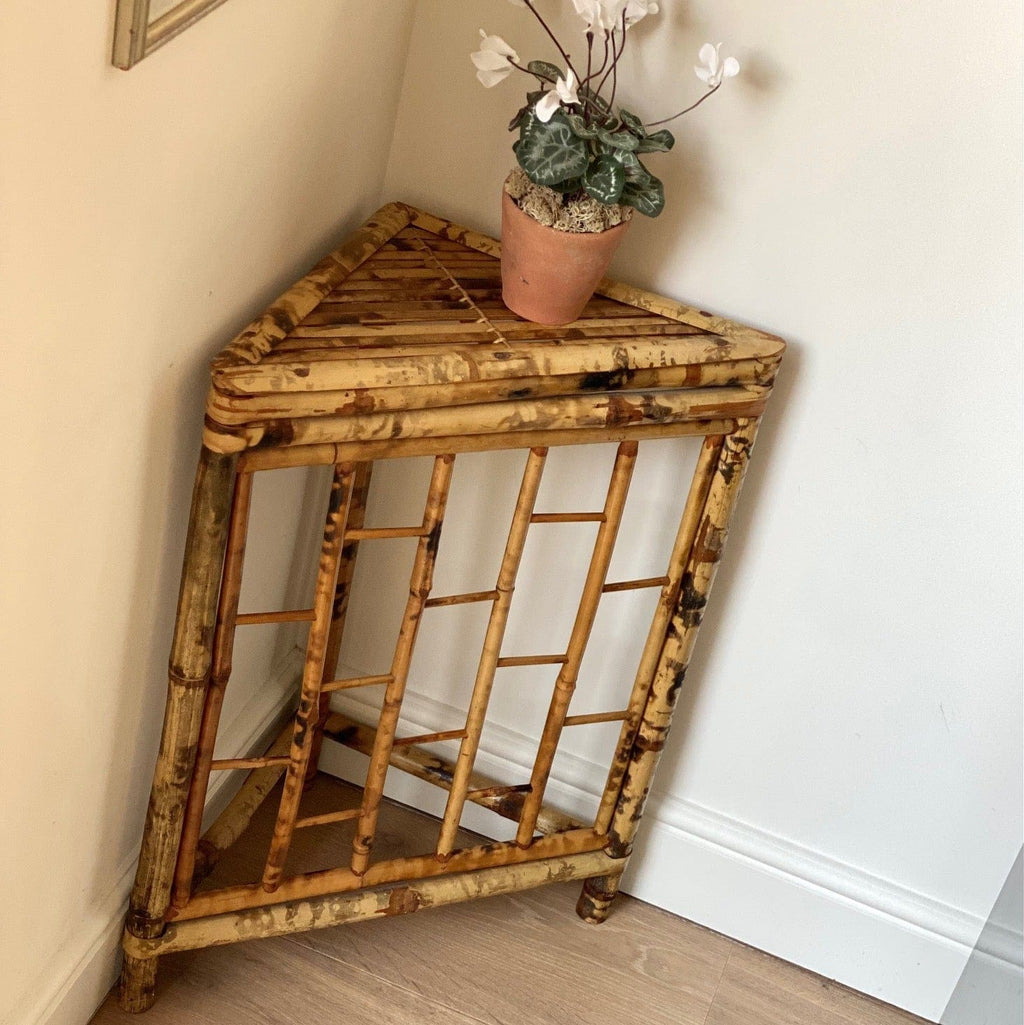 KEPT London Stock Tiger bamboo corner table