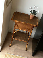 Load image into Gallery viewer, KEPT London Stock Tiger bamboo table with storage
