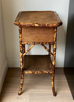 Load image into Gallery viewer, KEPT London Stock Tiger bamboo table with storage
