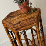 Load image into Gallery viewer, KEPT London Stock Tiger bamboo tall side table
