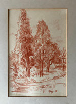 Load image into Gallery viewer, KEPT London Stock Tree drawing, Brita Naess, 1950

