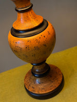 Load image into Gallery viewer, KEPT London Stock Turned wood bulbous shaped lamp

