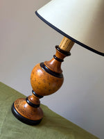 Load image into Gallery viewer, KEPT London Stock Turned wood bulbous shaped lamp
