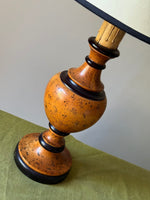 Load image into Gallery viewer, KEPT London Stock Turned wood bulbous shaped lamp
