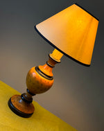 Load image into Gallery viewer, KEPT London Stock Turned wood bulbous shaped lamp
