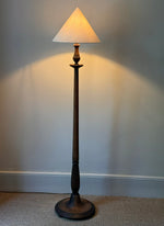 Load image into Gallery viewer, KEPT London Stock Turned wooden floor lamp

