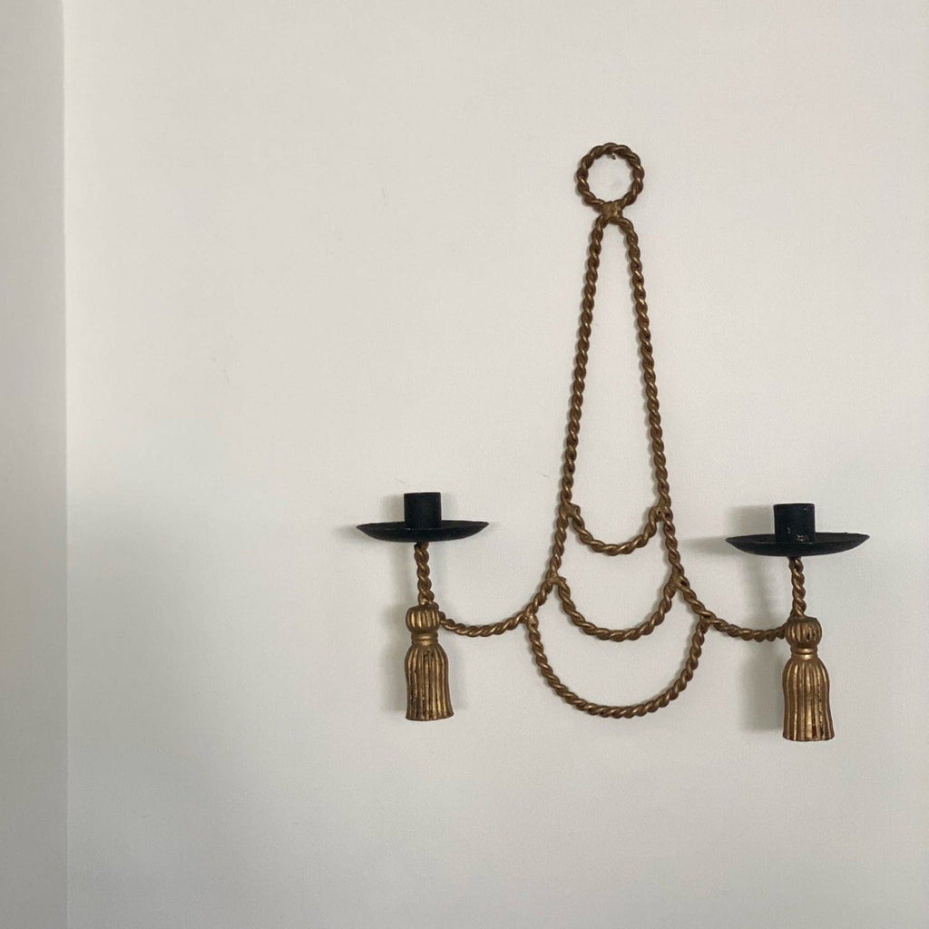 KEPT London Twisted metal double arm sconce