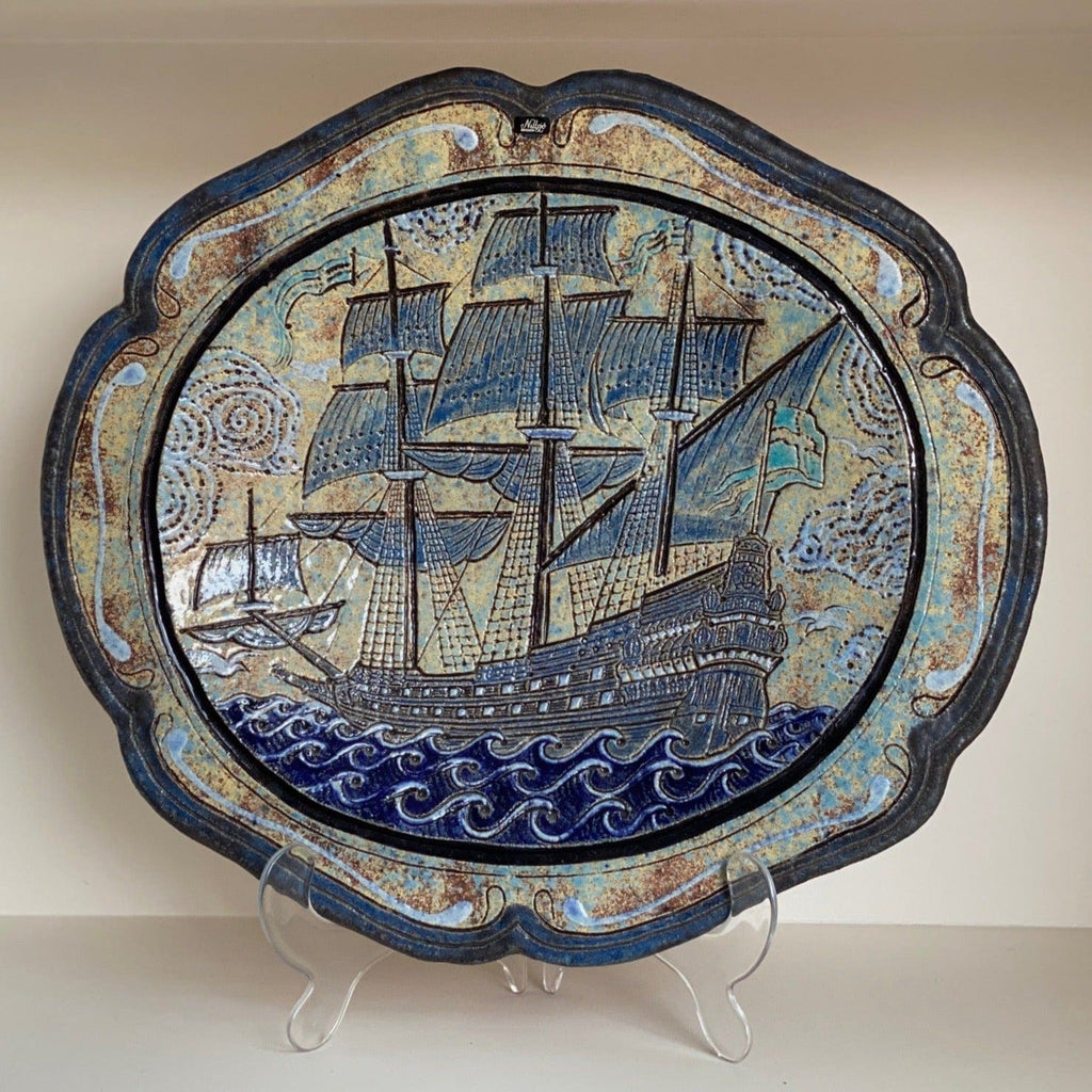 KEPT London Vasa Ship plate, Thomas Hellström, Nittsjö Ceramics