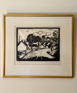 Load image into Gallery viewer, KEPT London Stock Village woodcut, Eric Cederberg (1897–1984), 1929
