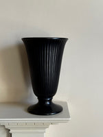 Load image into Gallery viewer, KEPT London Stock Wedgwood ribbed black vase
