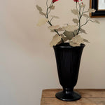 Load image into Gallery viewer, KEPT London Stock Wedgwood ribbed black vase
