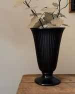 Load image into Gallery viewer, KEPT London Stock Wedgwood ribbed black vase
