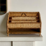 Load image into Gallery viewer, KEPT London Wicker and bamboo letter rack
