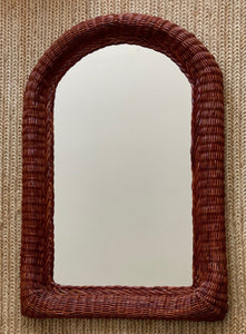 KEPT London Stock Wicker arched mirror