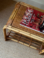 Load image into Gallery viewer, KEPT London Stock Wicker curved side table
