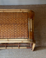 Load image into Gallery viewer, KEPT London Stock Wicker curved side table
