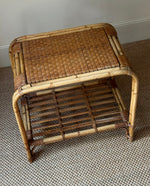 Load image into Gallery viewer, KEPT London Stock Wicker curved side table

