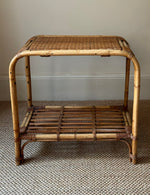 Load image into Gallery viewer, KEPT London Stock Wicker curved side table
