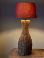 Load image into Gallery viewer, KEPT London Stock Wicker curved table lamp
