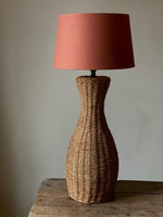 Load image into Gallery viewer, KEPT London Stock Wicker curved table lamp
