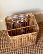 Load image into Gallery viewer, KEPT London Stock Wicker magazine basket rack
