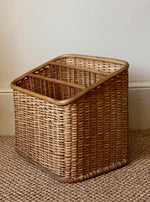 Load image into Gallery viewer, KEPT London Stock Wicker magazine basket rack
