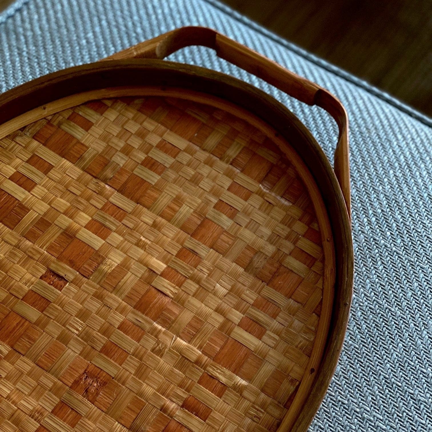 KEPT London Stock Wicker woven oval tray