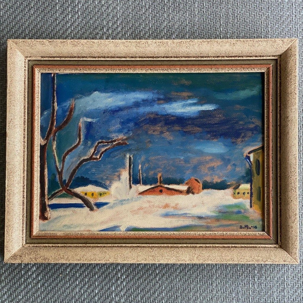 KEPT London Winter landscape, signed S.M., dated 1936