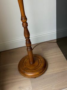 KEPT London Stock Wooden turned floor lamp