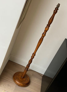 KEPT London Stock Wooden turned floor lamp