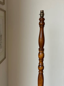 KEPT London Stock Wooden turned floor lamp