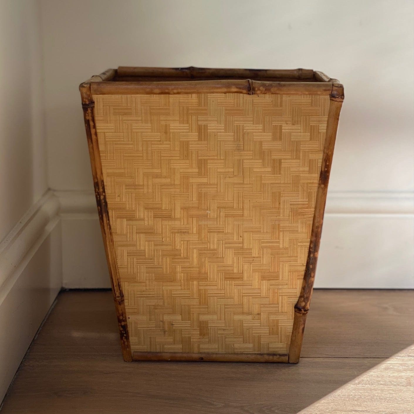 KEPT London Stock Woven bamboo waste paper bin