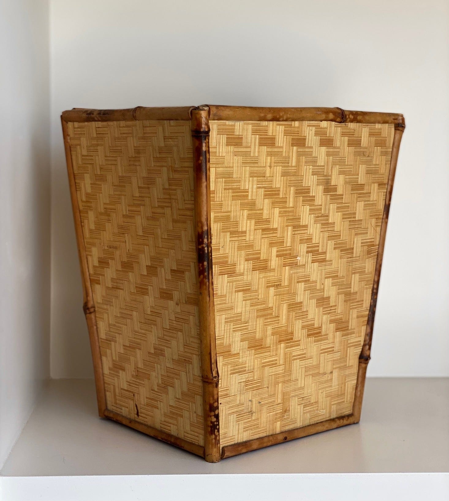 KEPT London Stock Woven bamboo waste paper bin